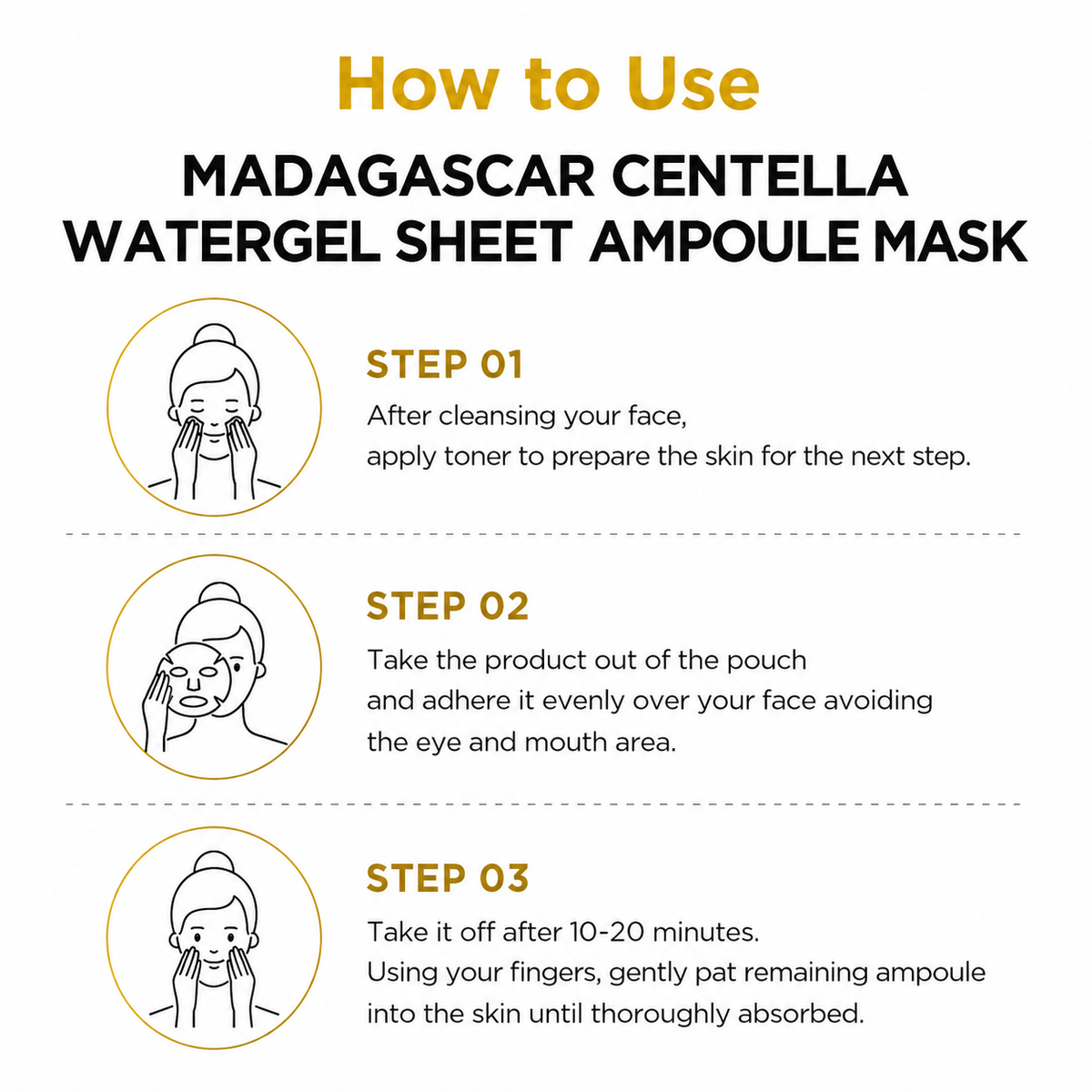 SKIN1004 Madagascar Centella Watergel Sheet Ampoule Mask (5-Pack)