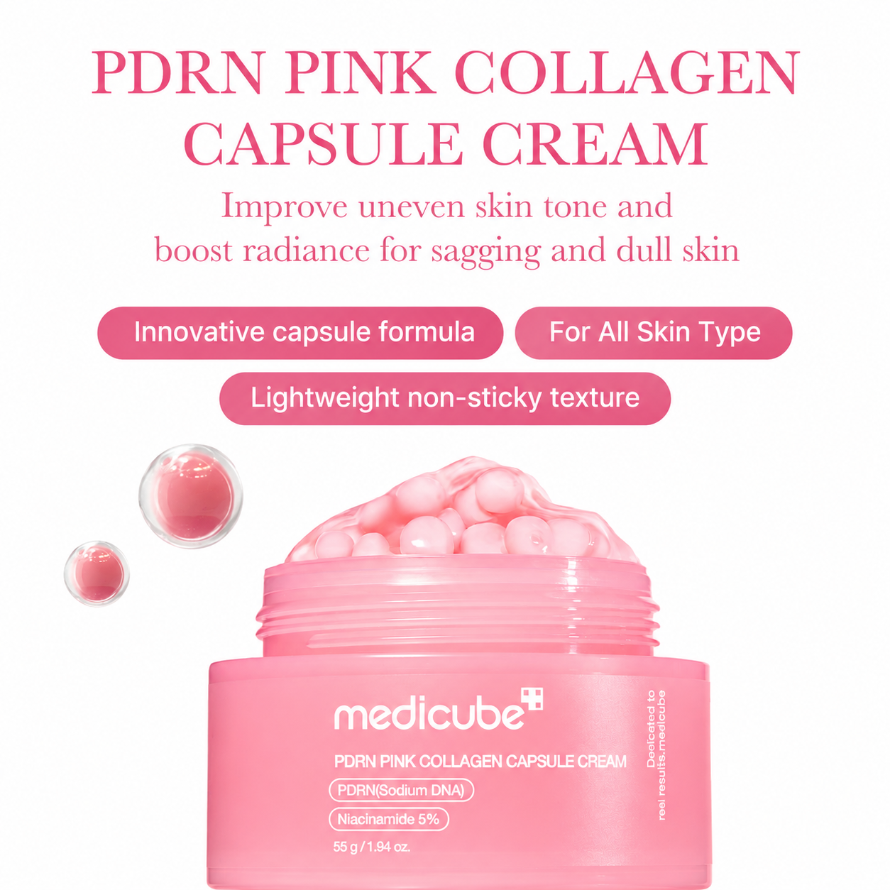 Medicube PDRN Pink Peptide Capsule Cream