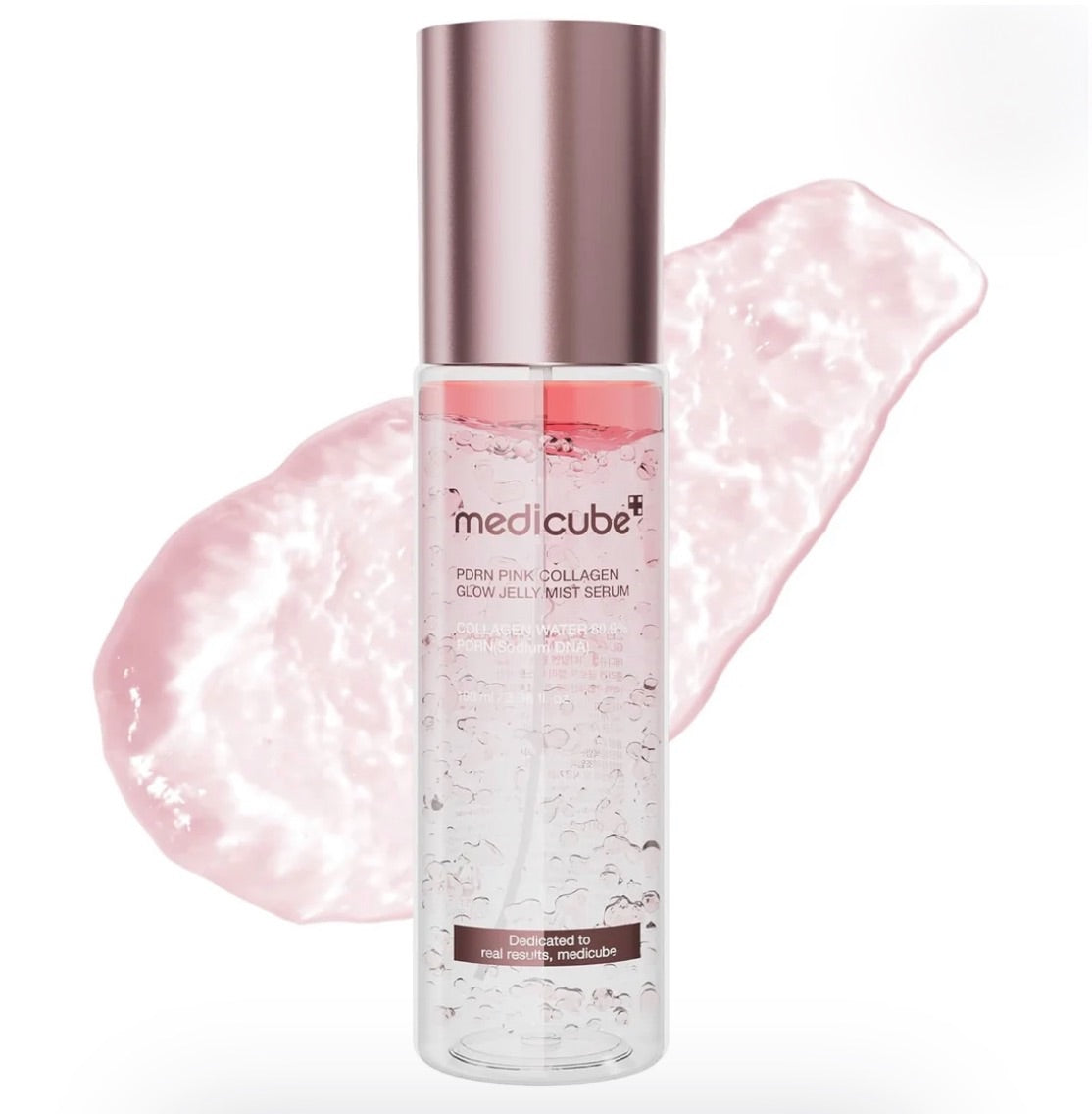 Medicube Pink PDRN Collagen Glow Jelly Mist Serum | Dual-Texture Mist Serum with Niacinamide, Glutathione, Ceramide & Hyaluronic Acid | Lightweight for Deep Hydration