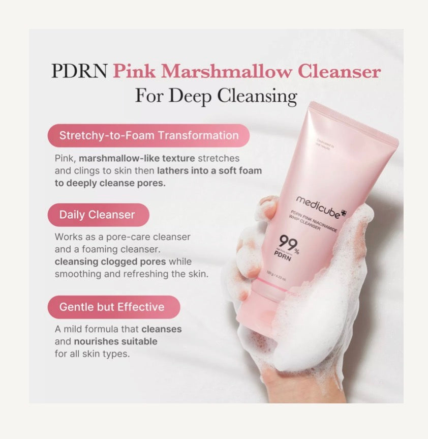 Medicube PDRN Pink Niacinamide Whip Cleanser | Face Wash