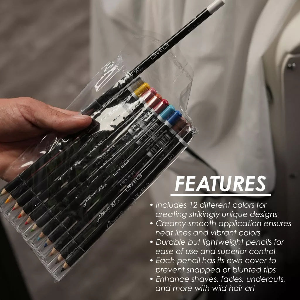 L3VEL3 Liner Pencils 12 Pack - Assorted Colors