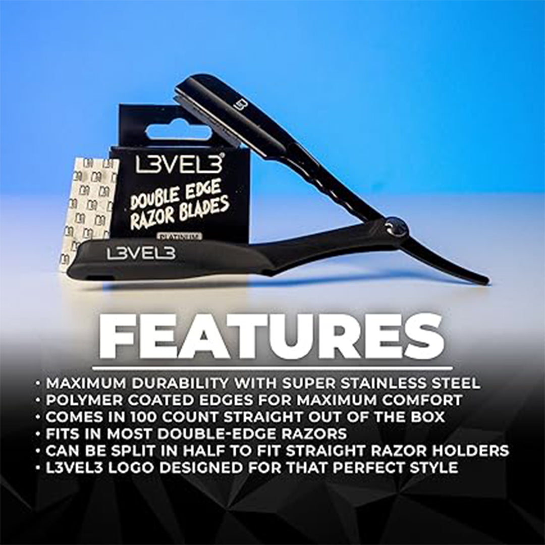 L3VEL3 Double Edge Razor Blades 100ct