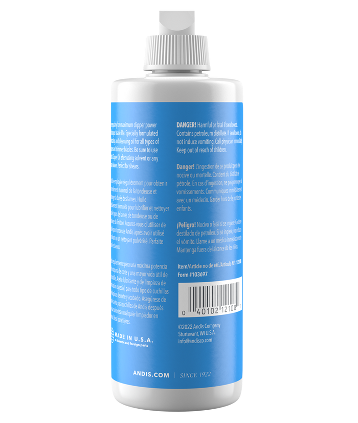 Andis Clipper Trimmer Shaver Shears Blade Oil Lubricant Cleaner 4 oz CL-12108