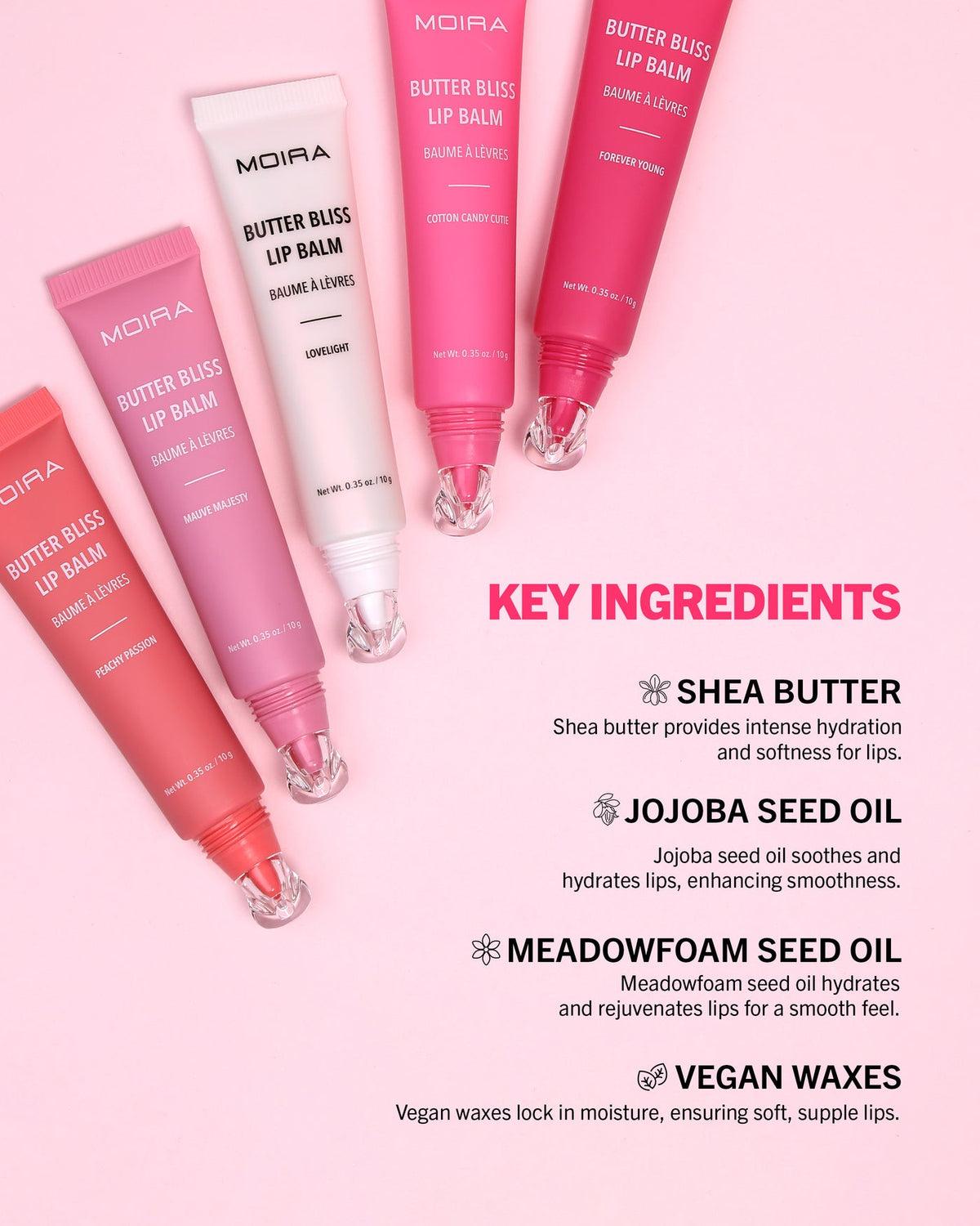 MOIRA BUTTER BLISS LIP BALM -015, OAT LATTE