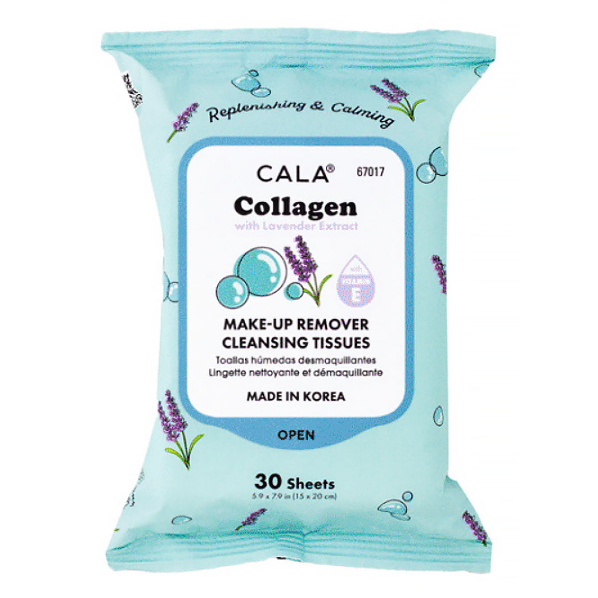 Cala Collagen Make-Up Remover Cleansing Tissues 30 Count