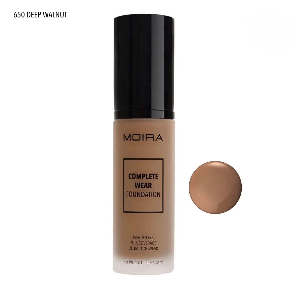 Moira Cosmetics Complete Wear Foundation 650 Depp Walnut