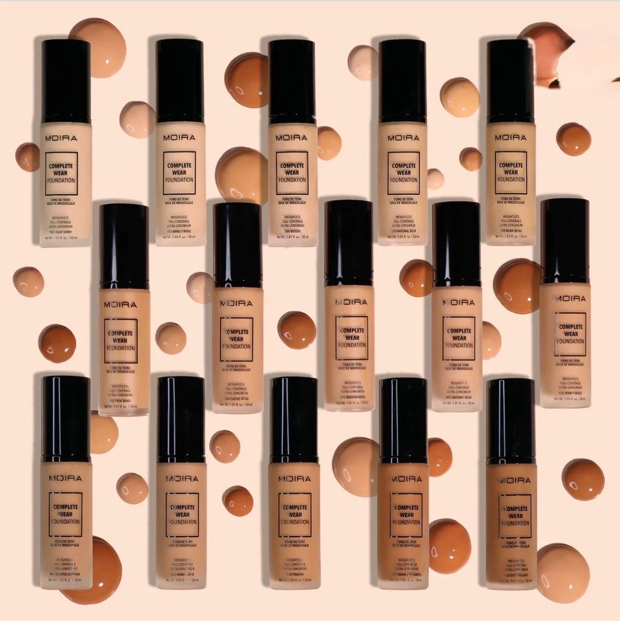 Moira Cosmetics Complete Wear Foundation 650 Depp Walnut