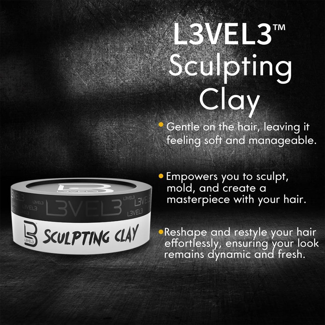 L3VEL3 Sculpting Clay – Extreme Hold & Matte Finish