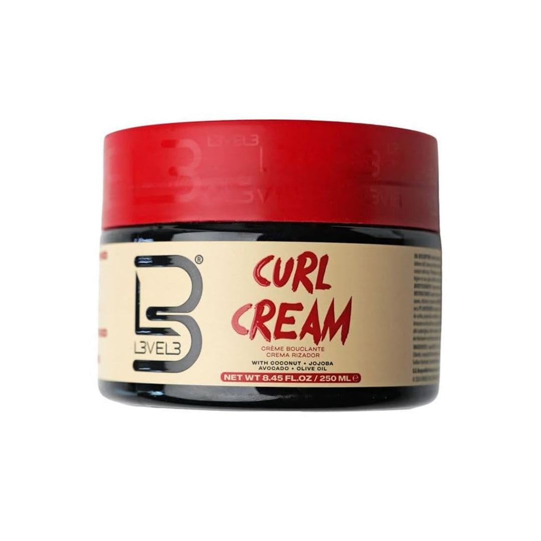 Level 3 Hydrating Curl Cream - with Coconut and Jojoba Oil for Coily and Curly Hair