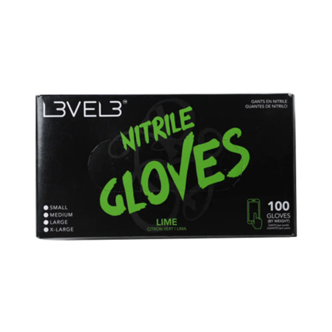 L3VEL3 Lime Nitrile Gloves Gloves L