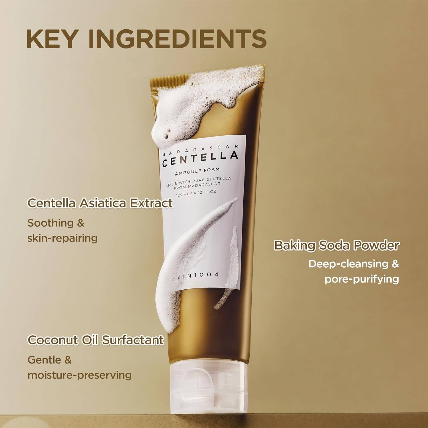 SKIN1004 Madagascar Centella Ampoule Foam Cleanser – 125ml / 4.22 fl oz