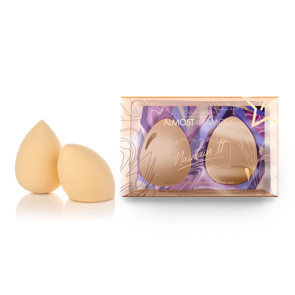“Maintain It” Makeup Blender 2-Pack – Nude Sponges