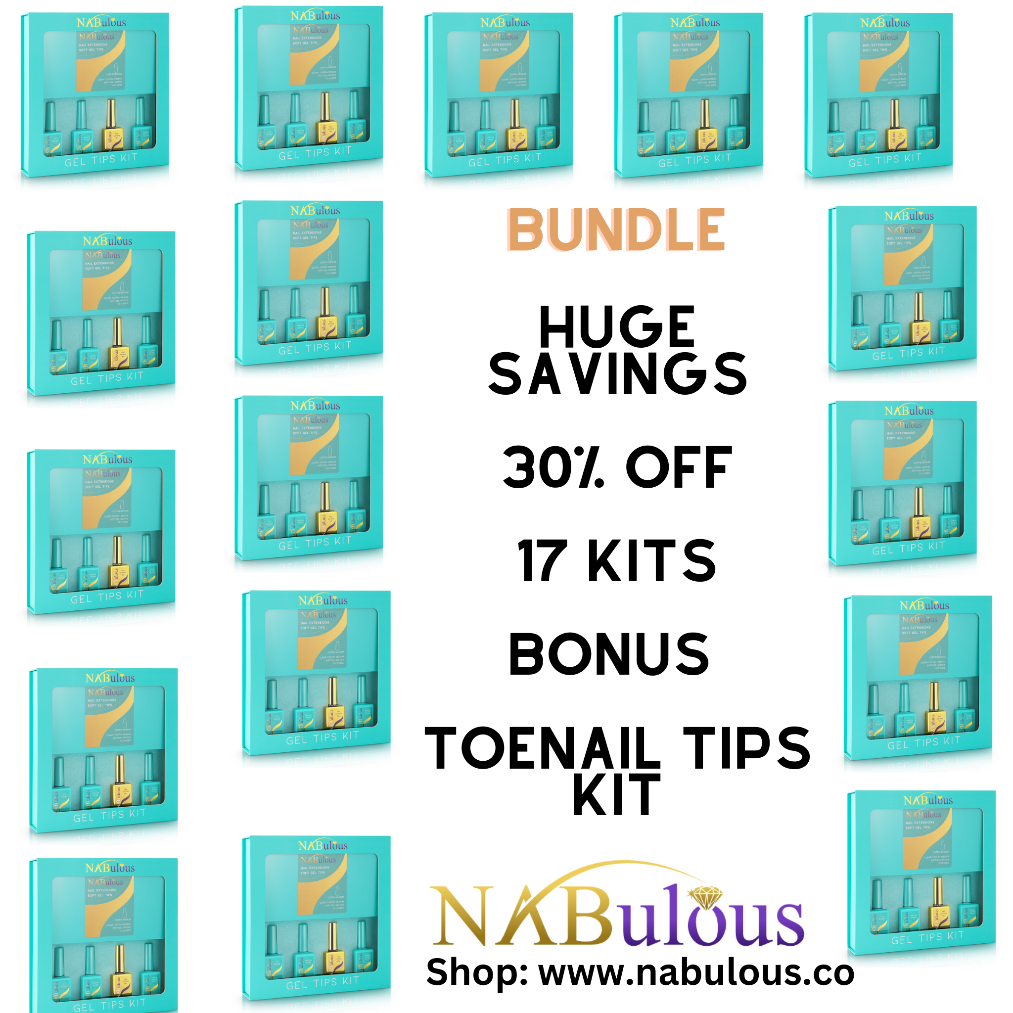 KIT | Gel T | Professional Starter Kit NABulous Nails | Soft Gel Nail Tip Kit | Everything you Need