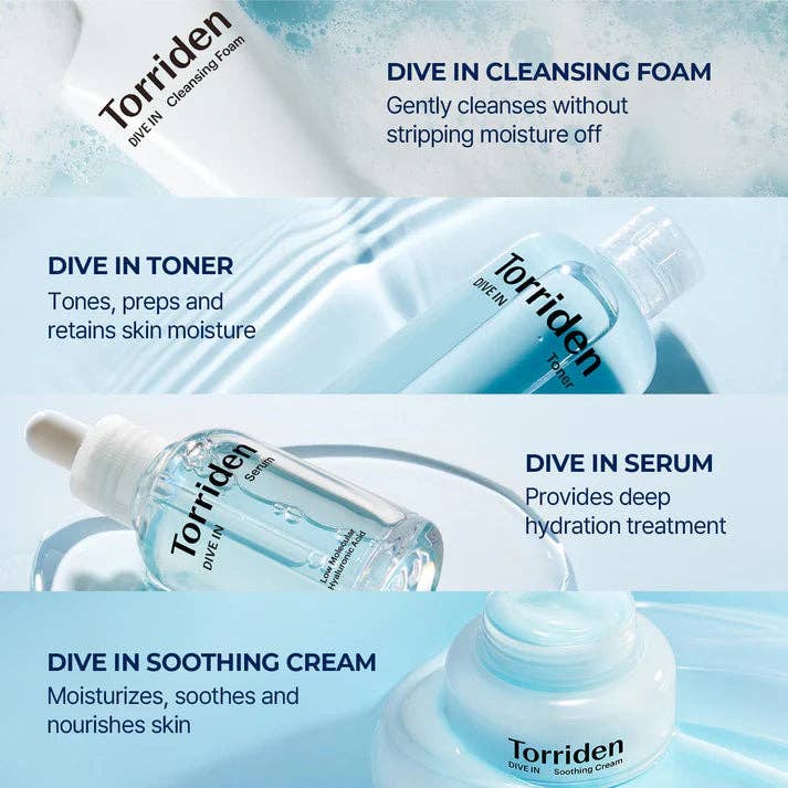 Torriden DIVE-IN Hydrating Trial Kit – 4-Piece Travel Skincare Set