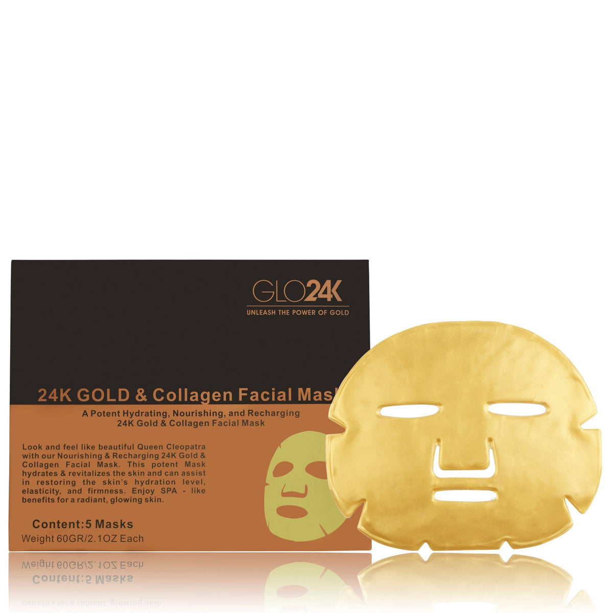 24K Gold & Collagen Facial Mask (Pack of 5)