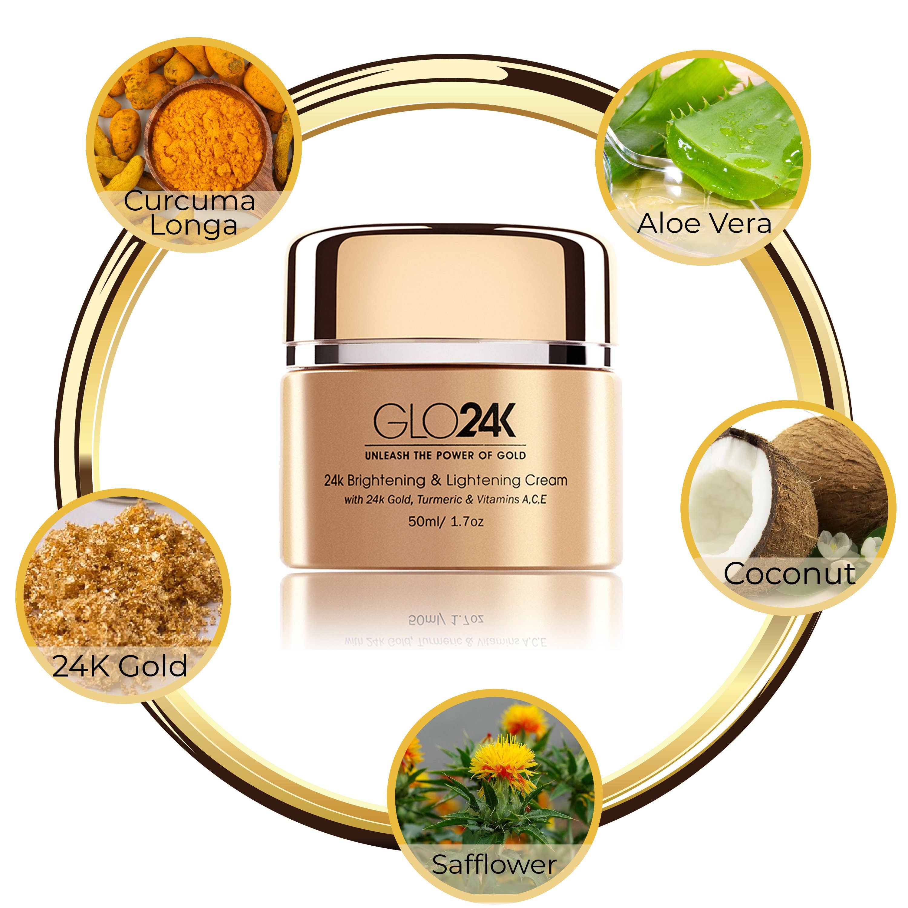 24K Brightening & Lightening Cream with 24k Gold & Turmeric