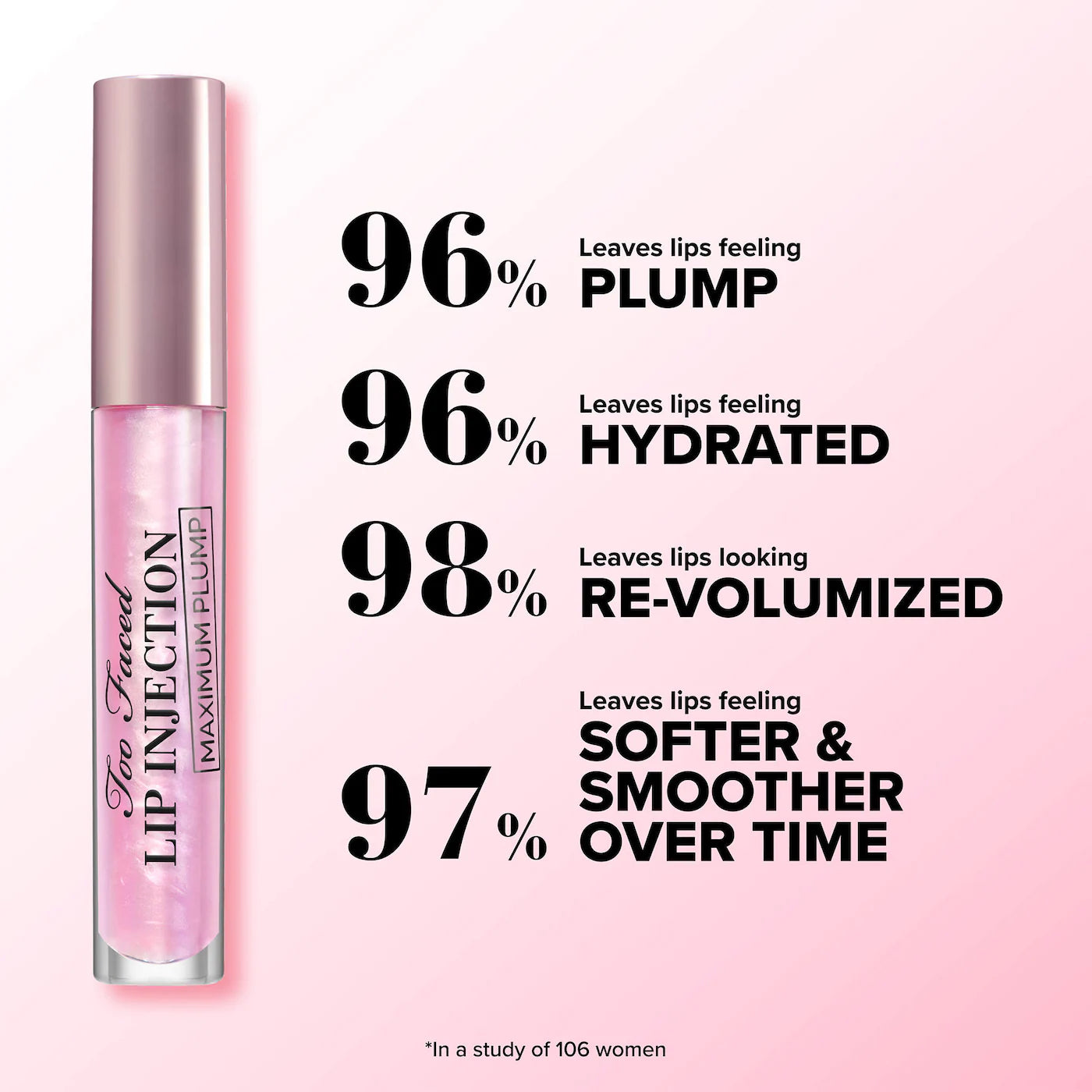 Too Faced Lip Injection Maximum Plump Lip Plumper Clear - 0.14oz