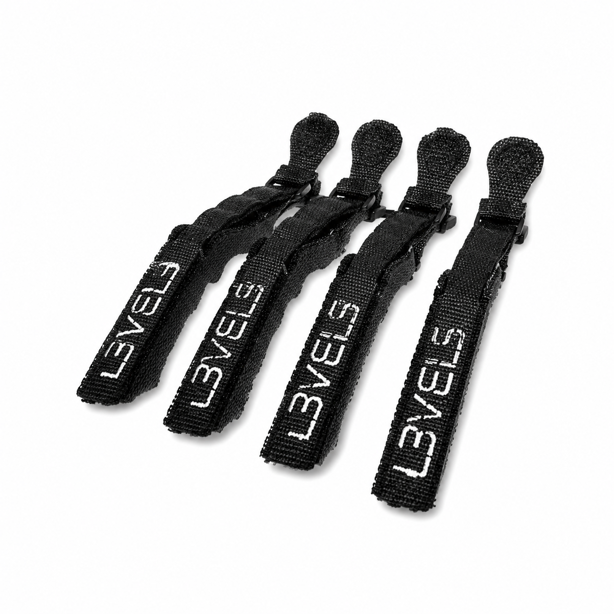 L3VEL3 Croc Hair Clips 4pk - Black