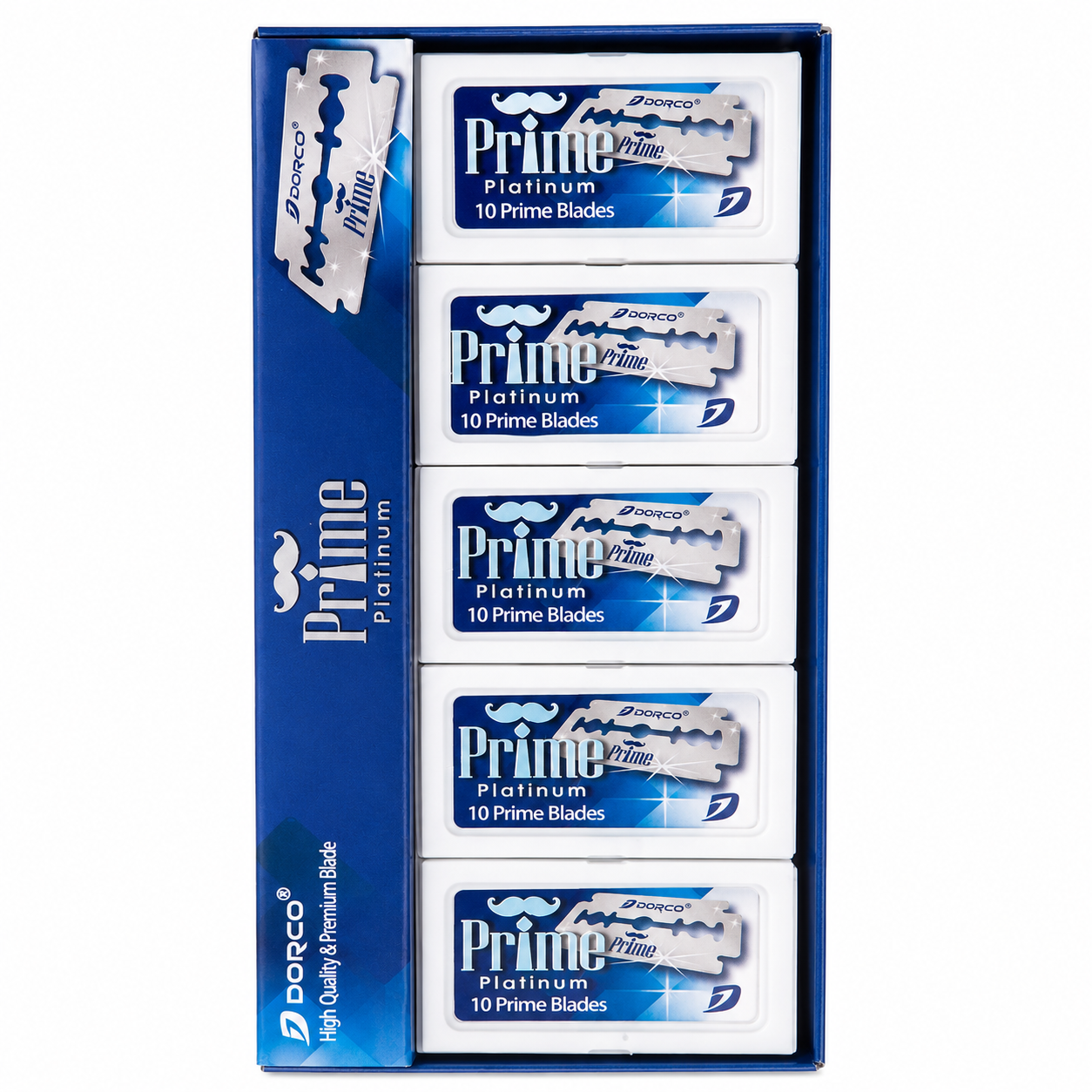 Dorco Prime Platinum Double-Edge Razor Blades - 100 pack