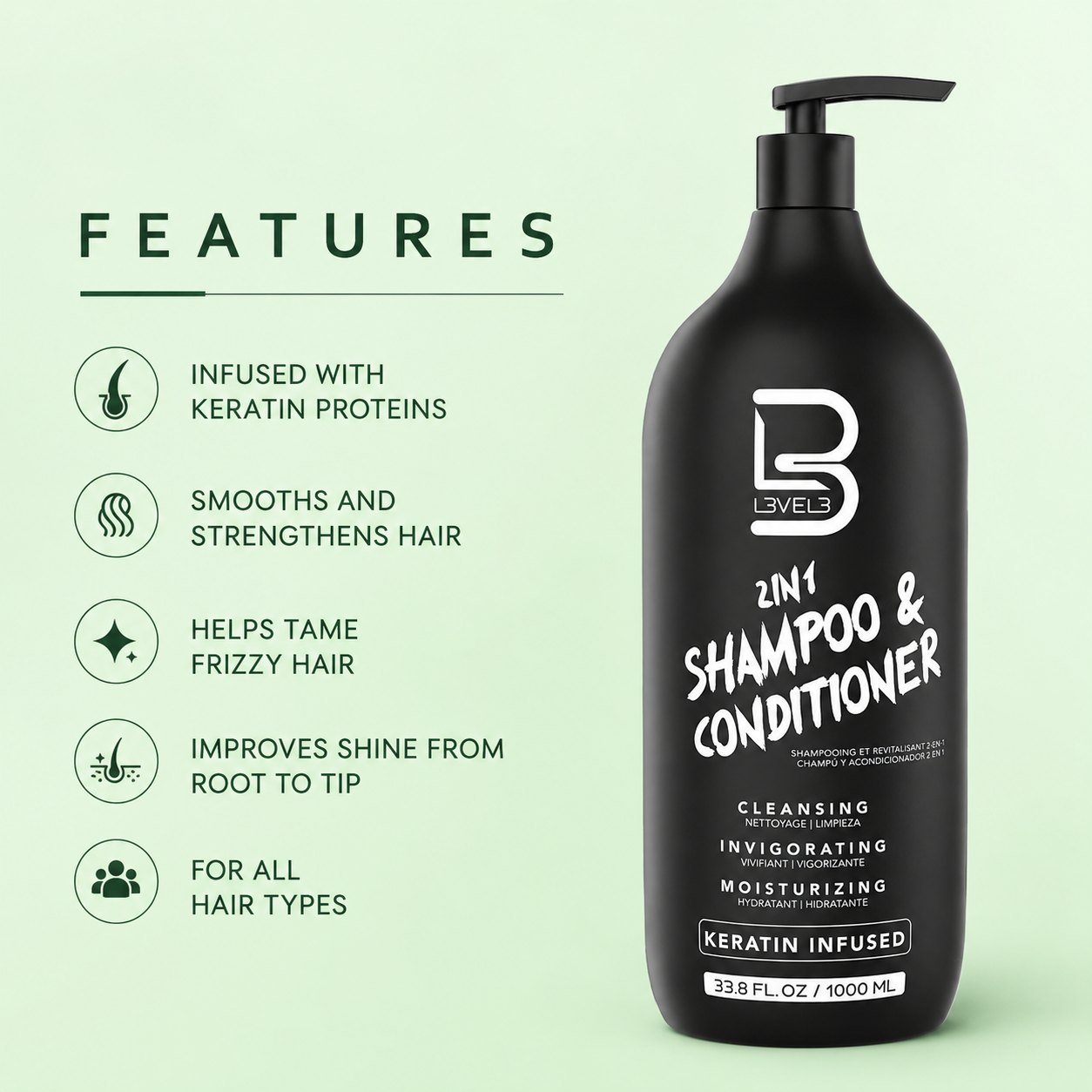 L3VEL3 2-In-1 Shampoo &amp; Conditioner