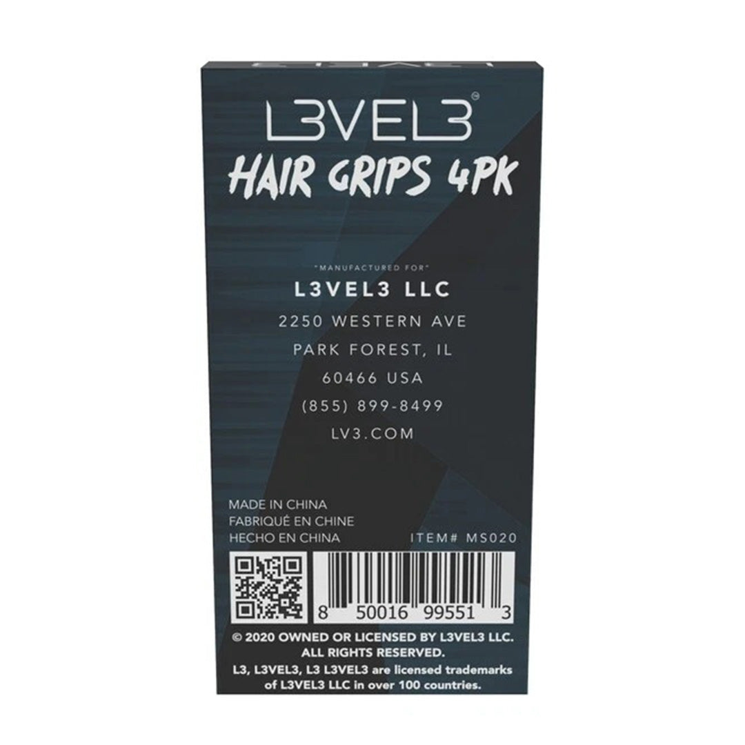 L3VEL3 Hair Grips 4 Pack