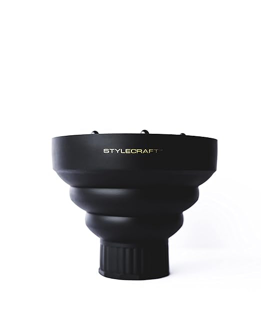 StyleCraft Collapsible Professional Hair Diffuser | Universal Foldable Styling Attachment