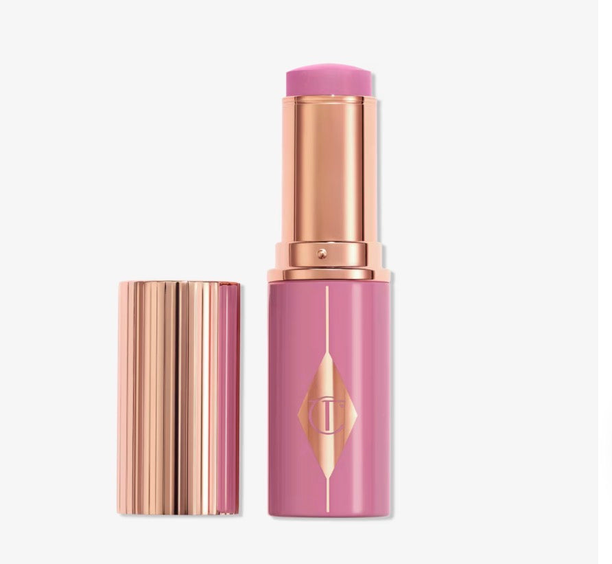Charlotte Tilbury Unreal Lip + Cheek Glow Blush Stick with Hyaluronic Acid, pretty glow Size: 1.1 FL Oz