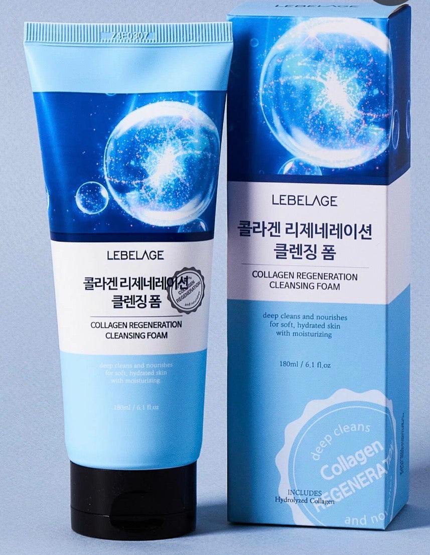 Lebelage Collagen Regeneration Deep Cleansing Hydrating Foam Face Wash 180mll