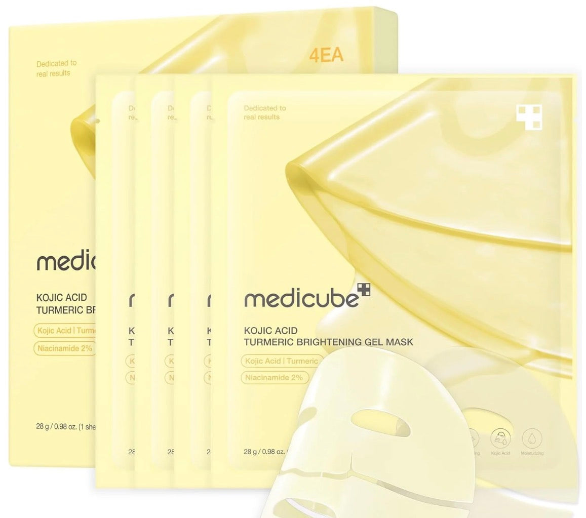 Medicube Kojic Acid Turmeric Brightening Gold Jelly Gel Mask | Overnight Face Mask for Glass Glow Skin- Elasticity, Hydrating, Firming and Moisturizing | Korean Skincare