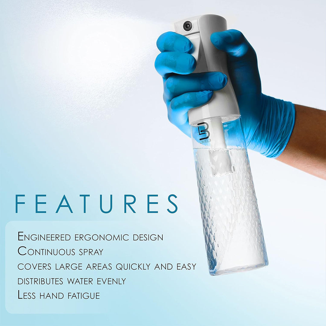 L3VEL3 Beveled Spray Bottle- White