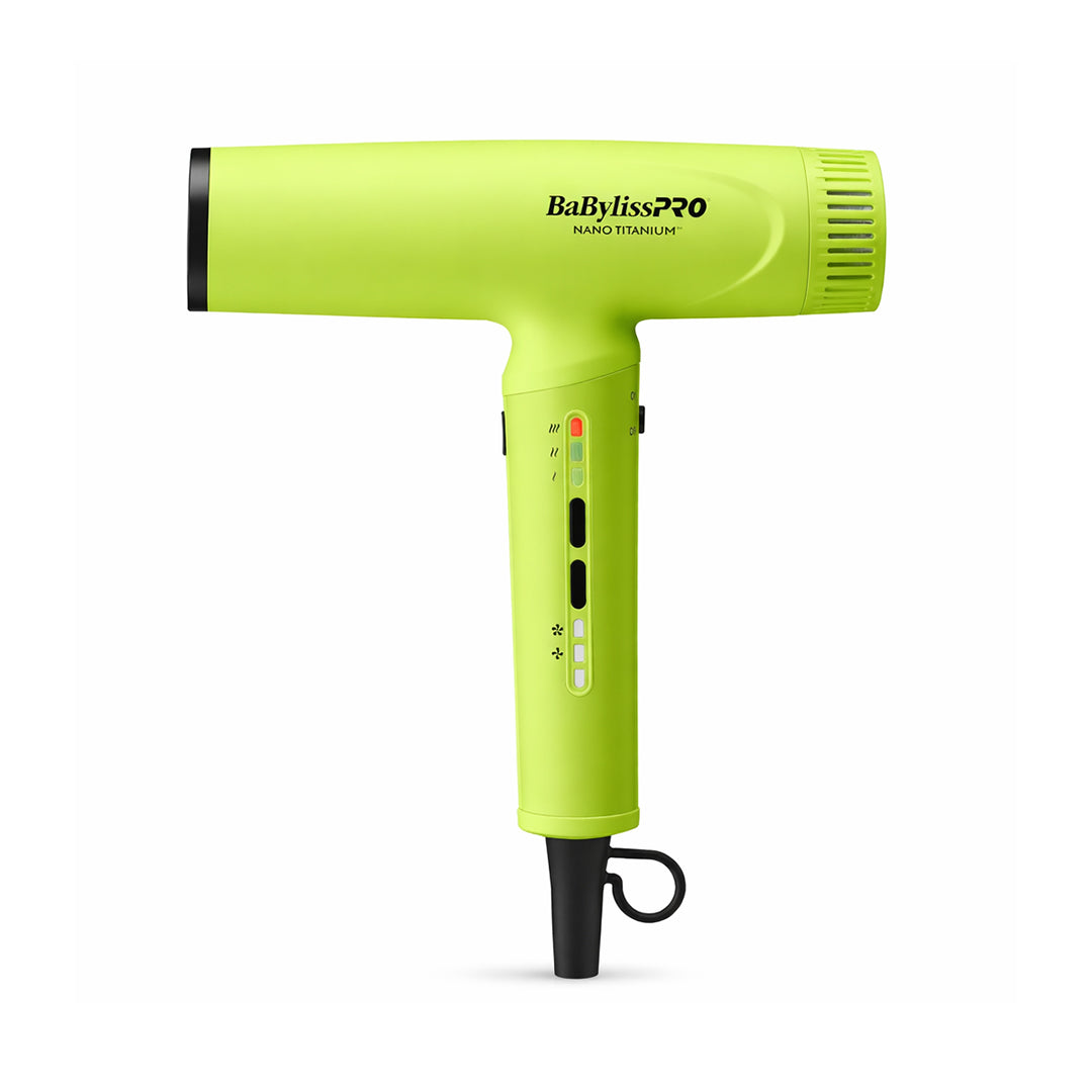 BaBylissPRO Nano Titanium Nano Light Ionic Dryer (Neon Yellow)