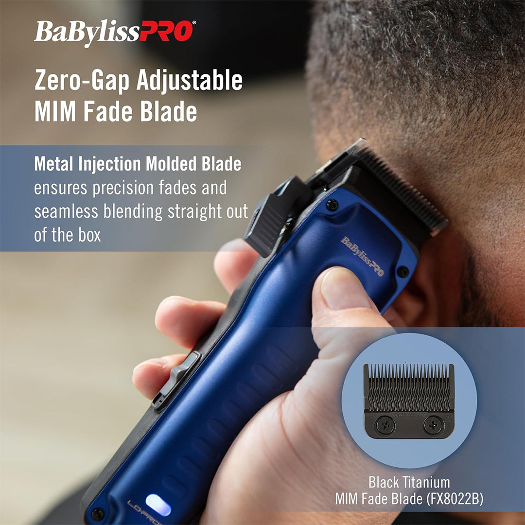 BaByliss PRO Lo-ProFX Compact Series Blue Cordless Clipper