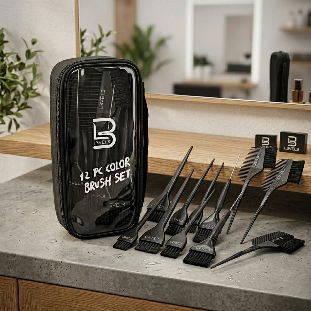 Level 3 12pc Hair Color Brush Set