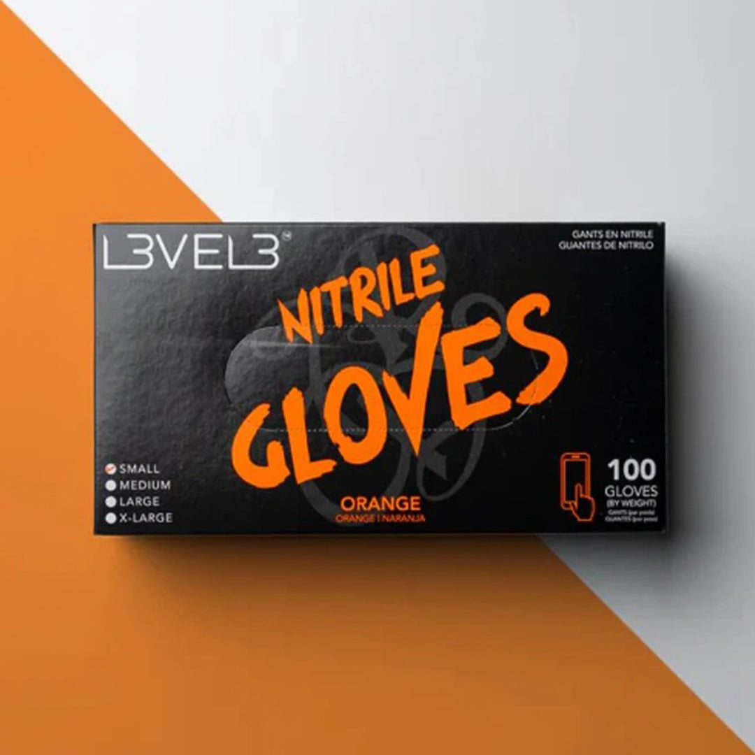 L3VEL3 orange nitrile Gloves Gloves M