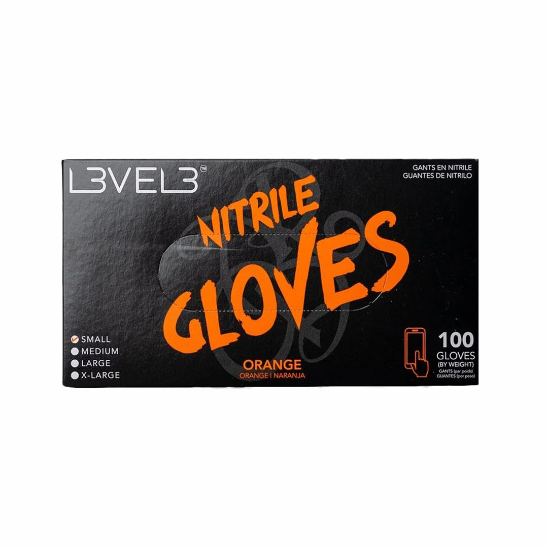L3VEL3 orange nitrile Gloves Gloves M