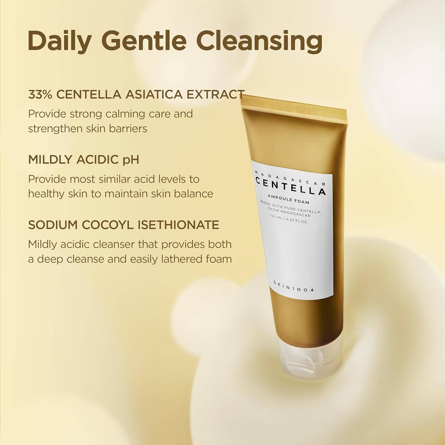 SKIN1004 Madagascar Centella Ampoule Foam Cleanser – 125ml / 4.22 fl oz