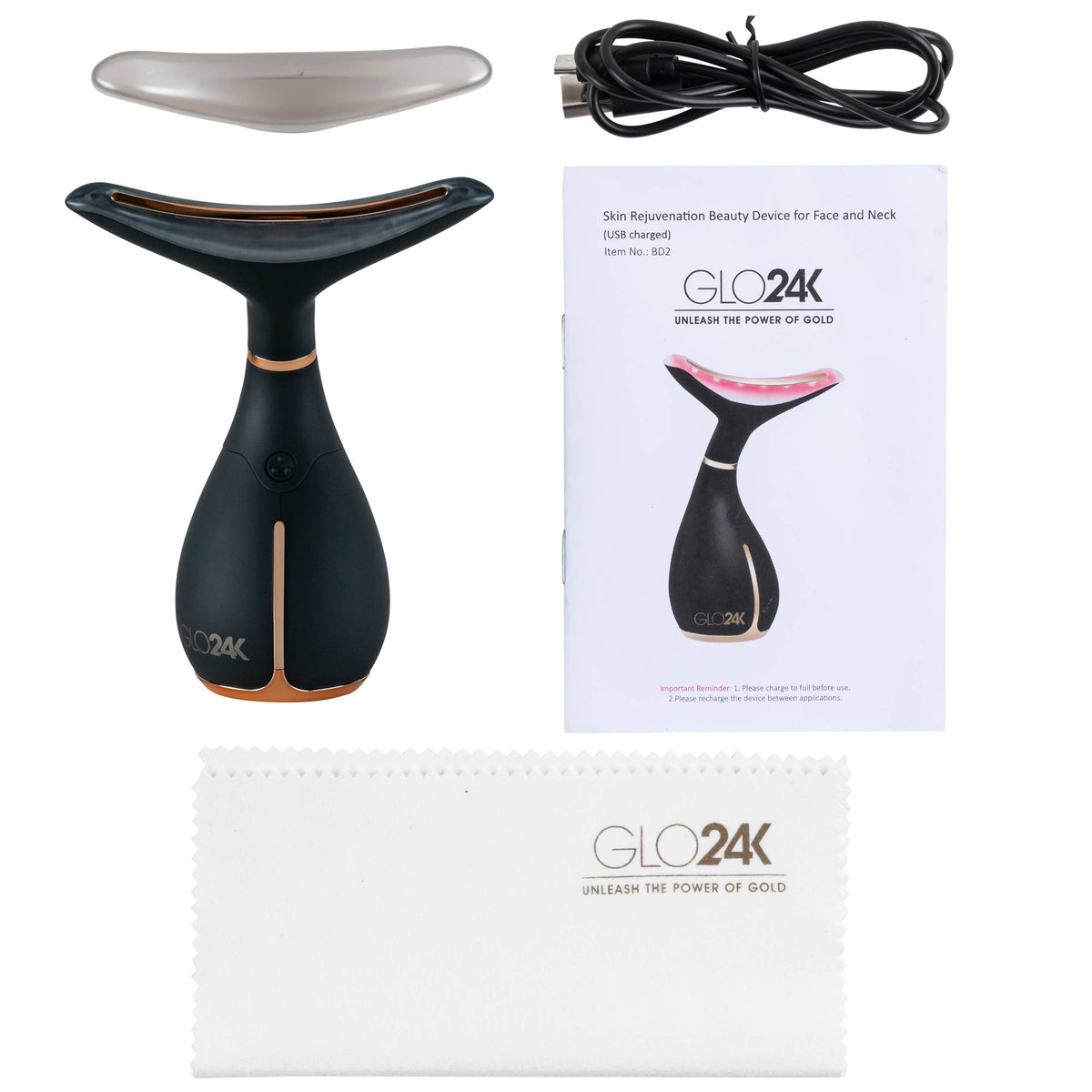 GLO24K Skin Rejuvenation Beauty Device for Face and Neck