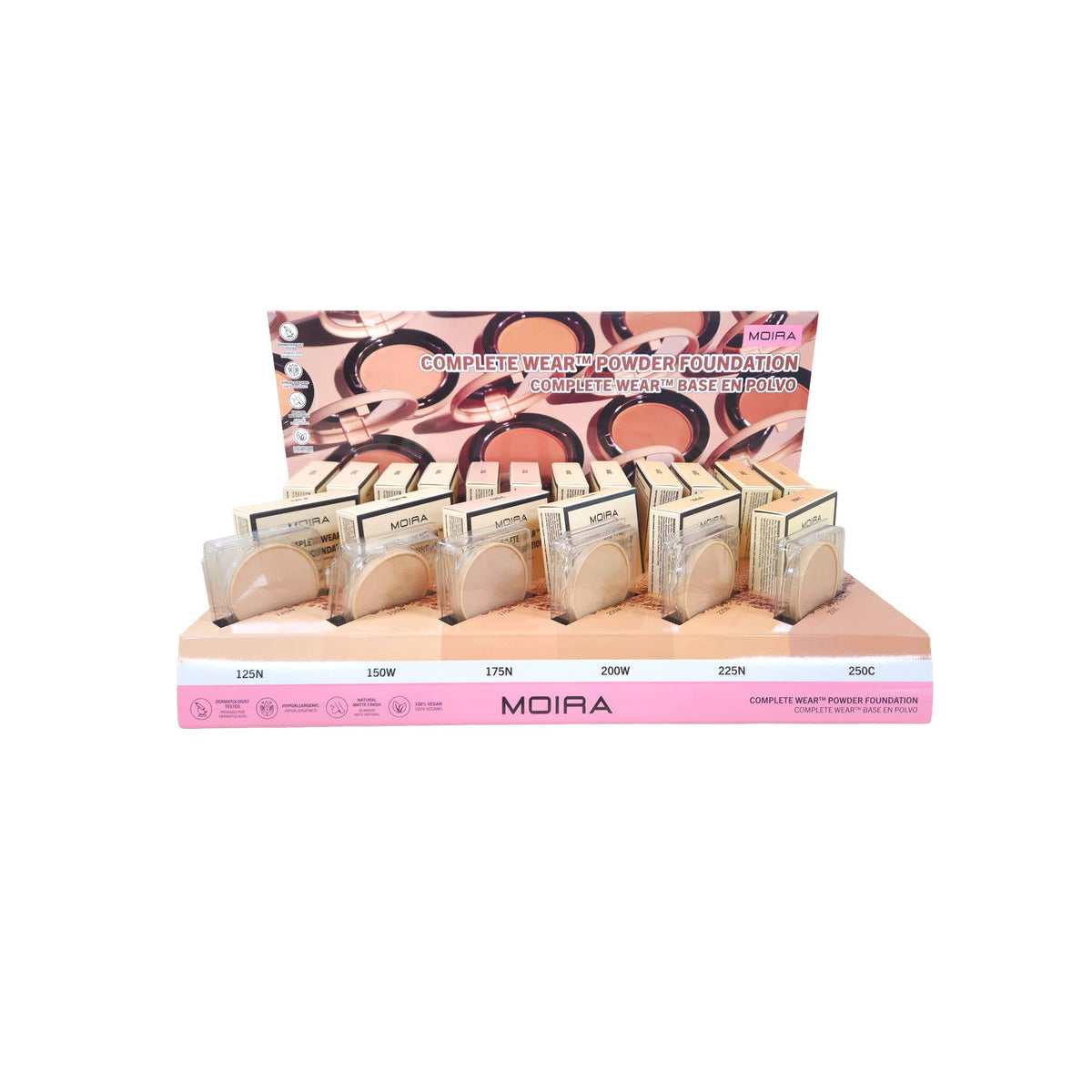 Makeup Display Complete Wear Powder Foundation (125-250)