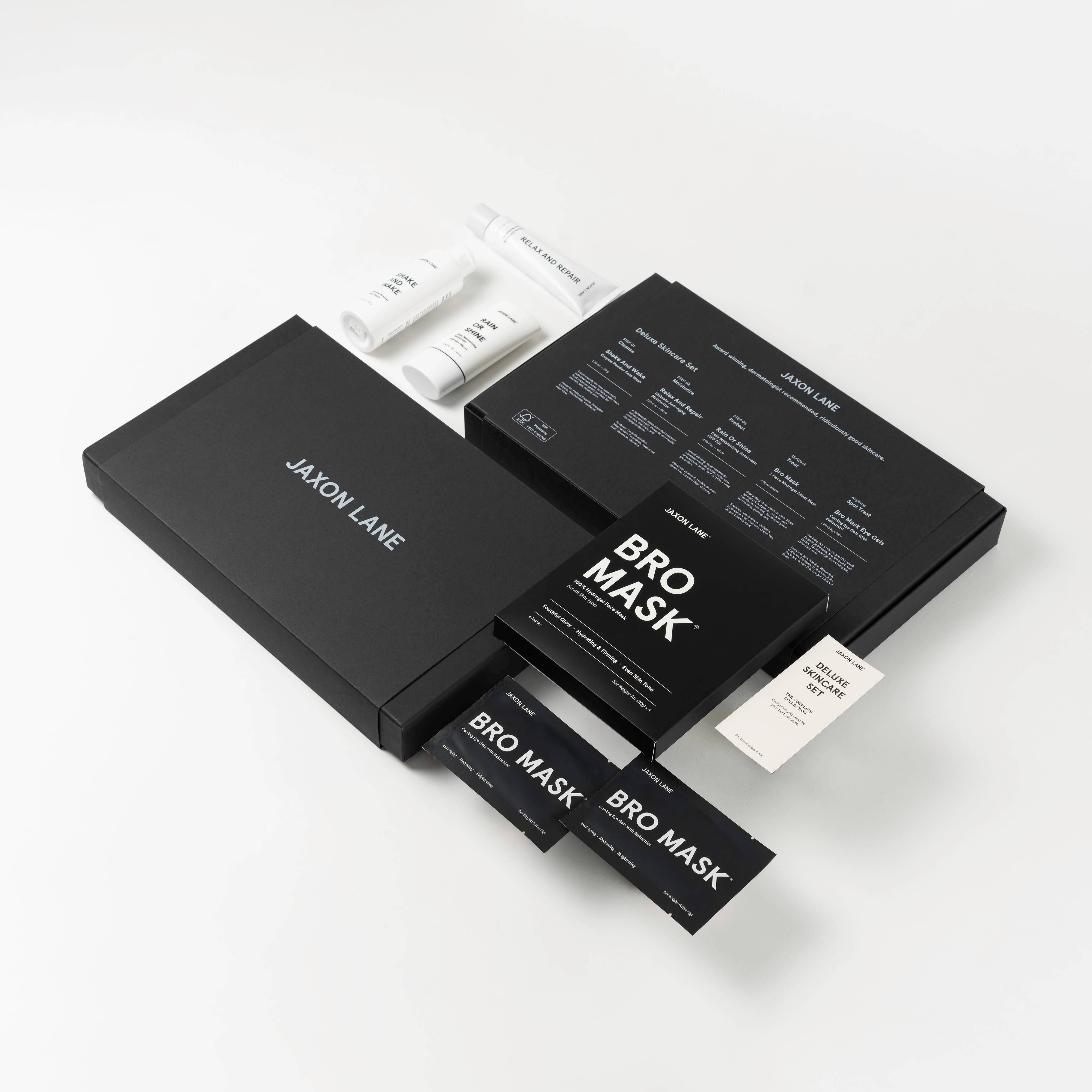 DELUXE SKIN CARE SET for Men Facial Care Set Gift Box