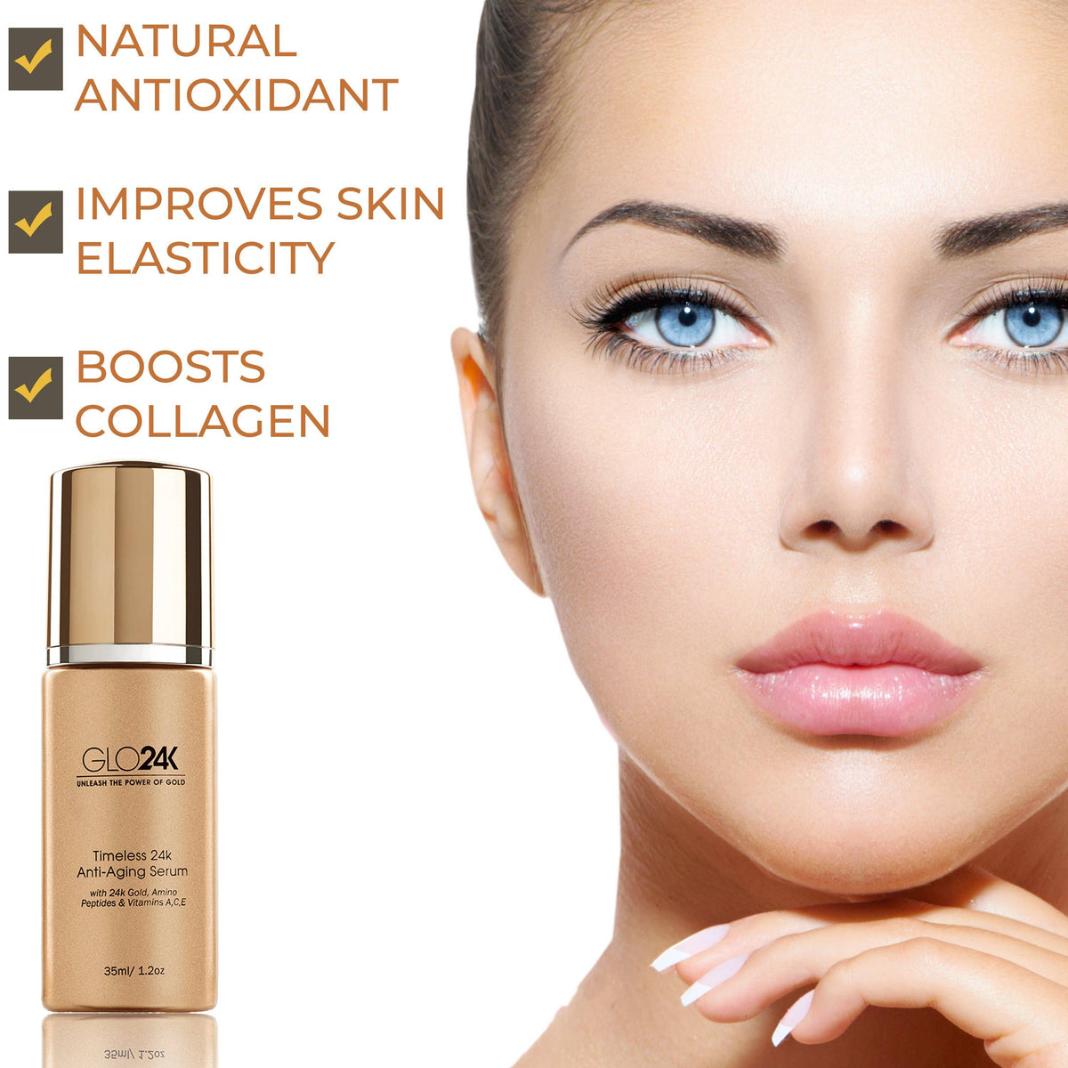 Timeless 24k Anti-Aging Serum with 24k Gold & Amino Peptides