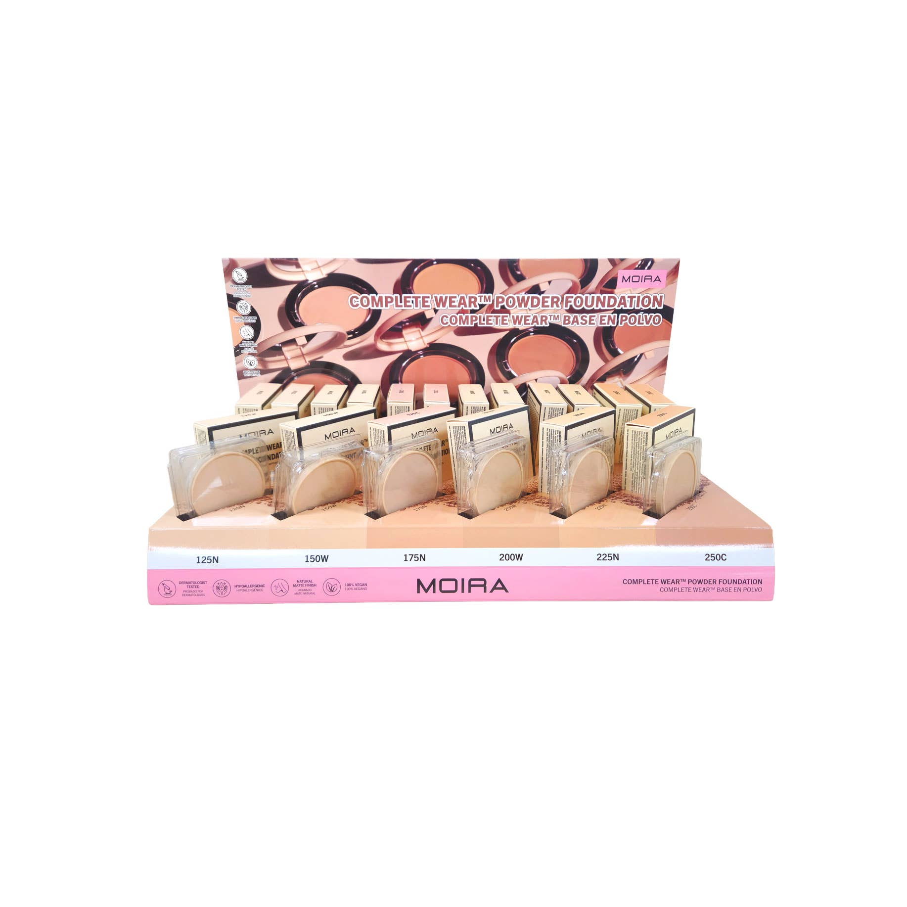 Makeup Display Complete Wear Powder Foundation (125-250)