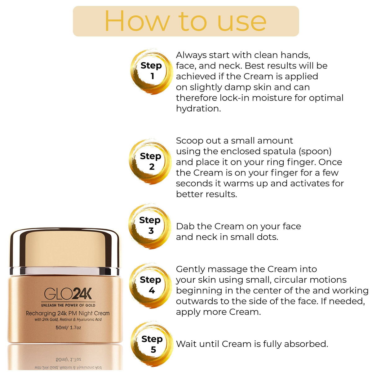 Recharging 24k PM Night Cream with 24k Gold & Retinol