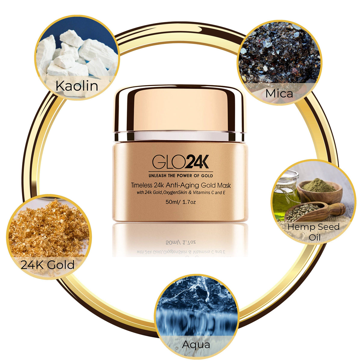 Timeless 24k Anti-Aging Gold Mask with 24k Gold & OxygenSkin