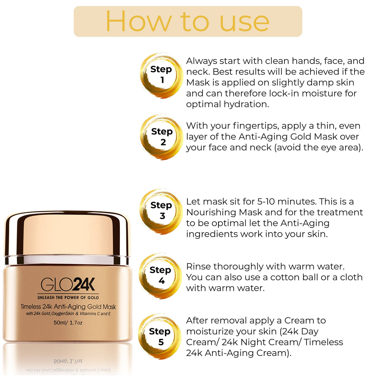Timeless 24k Anti-Aging Gold Mask with 24k Gold & OxygenSkin