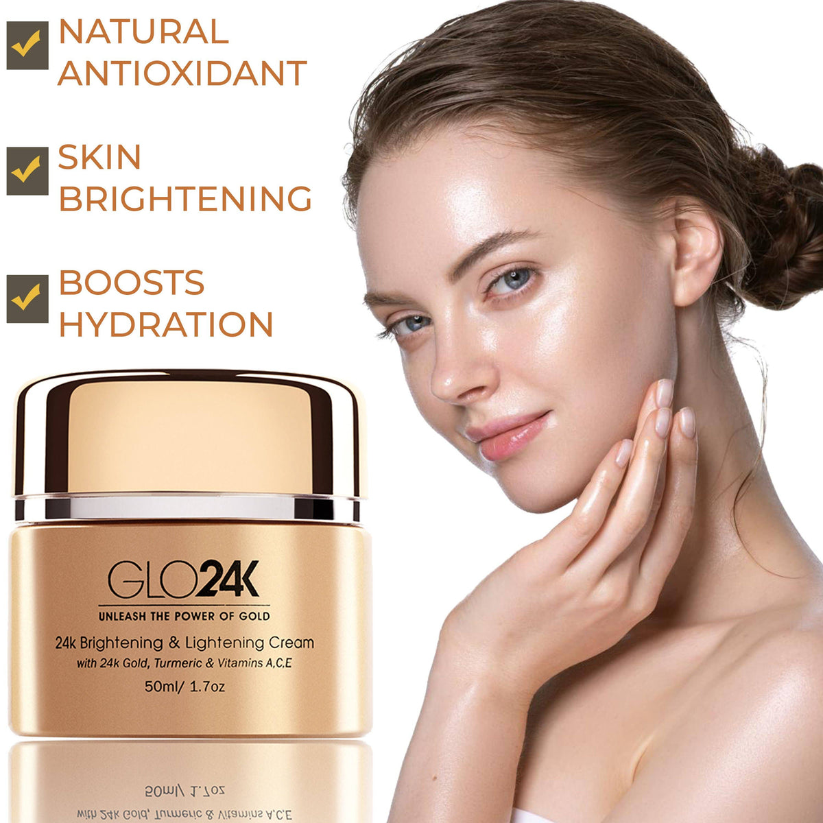 24K Brightening & Lightening Cream with 24k Gold & Turmeric