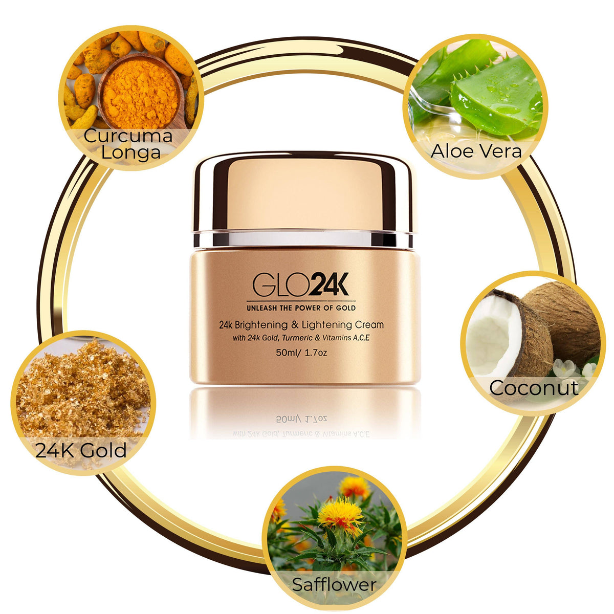 24K Brightening & Lightening Cream with 24k Gold & Turmeric